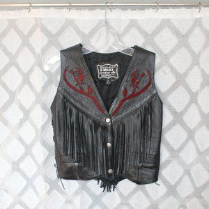Leather Fringed Vest